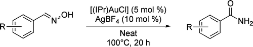 Au/Ag-cocatalyzed aldoximes to amides rearrangement under solvent- and acid-free conditions