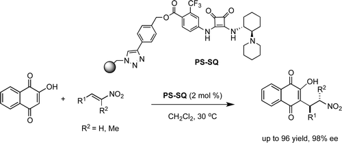 Continuous Flow, Highly Enantioselective Michael Additions Catalyzed by a PS-Supported Squaramide