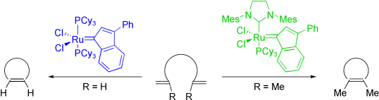 N-Heterocyclic carbene and phosphine ruthenium indenylidene precatalysts: A comparative study in olefin metathesis