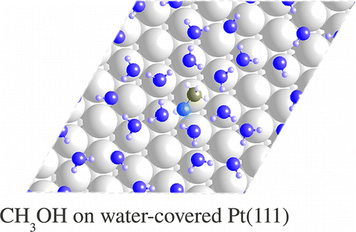 On the adsorption of formaldehyde and methanol on a water-covered Pt(111): A DFT-D study