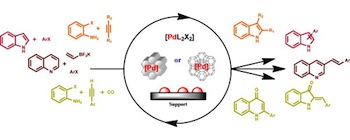 Palladium-based innovative catalytic procedures: Designing new homogeneous and heterogeneous catalysts for the synthesis and functionalisation of N-containing heteroaromatic compounds