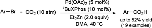 Palladium-catalyzed direct carboxylation of aryl bromides with carbon dioxide