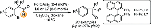 Pd-catalyzed intramolecular acylation of aryl bromides via C-H functionalization: A highly efficient synthesis of benzocyclobutenones