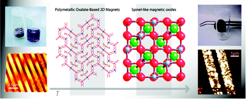 Polymetallic oxalate-based 2D magnets: Soluble molecular precursors for the nanostructuration of magnetic oxides