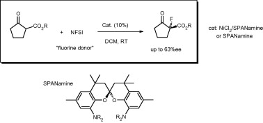 SPANamine derivatives in the catalytic asymmetric alpha-fluorination of beta-keto esters
