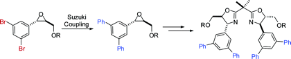 Suzuki cross-coupling on enantiomerically pure epoxides: Efficient synthesis of diverse, modular amino alcohols from single enantiopure precursors