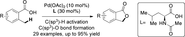 Synergistic palladium-catalyzed C(sp3)-H activation/C(sp3)-O bond formation: A direct, step-economical route to benzolactones