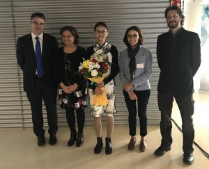 Dr. Gu with the members of the evaluation committee and her thesis supervisor