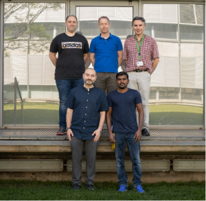 Current ICIQ team focusing on the development of industrial applications of the bio-based polymers developed by the Kleij research group. Prof. Arjan Kleij at the center, in blue.